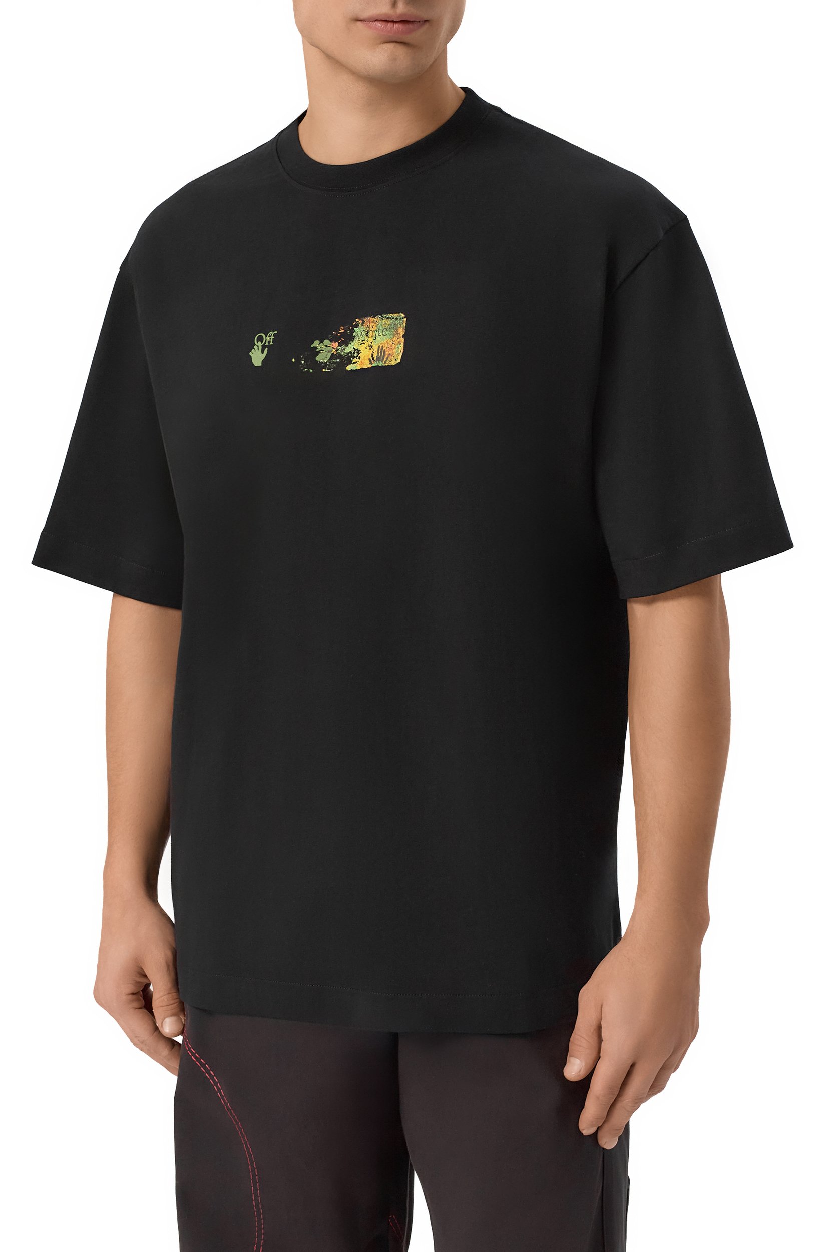 Хлопковая футболка OFF-WHITE, арт. 0MAA120F26JER00D0, фото 3