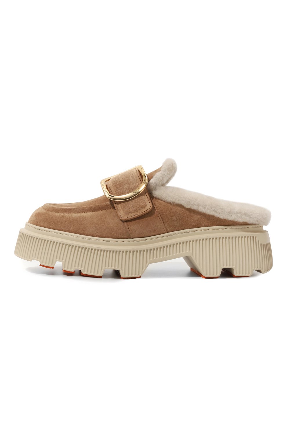 Замшевые сабо SANTONI, арт. WUHG71292GA2APYL, фото 4