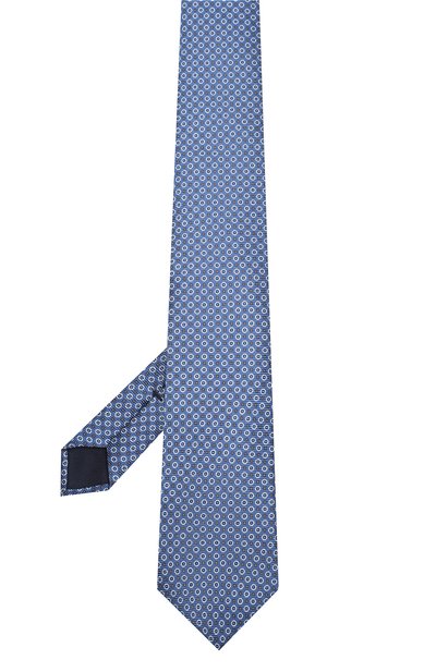 Шелковый галстук CORNELIANI синего цвета по цене 11600 руб., арт. 85U306-0120340/00, фото 2 Шелковый галстук CORNELIANI, арт. 85U306-0120340/00, фото 2