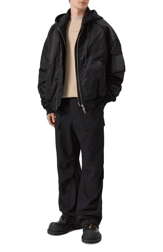 Хлопковая футболка Balenciaga 764235/TSV09 Бежевый  764235/TSV09 Фото 2