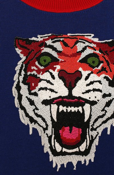 Шерстяной пуловер с аппликацией и круглым вырезом GUCCI, арт. 497629/X9L40, фото 3