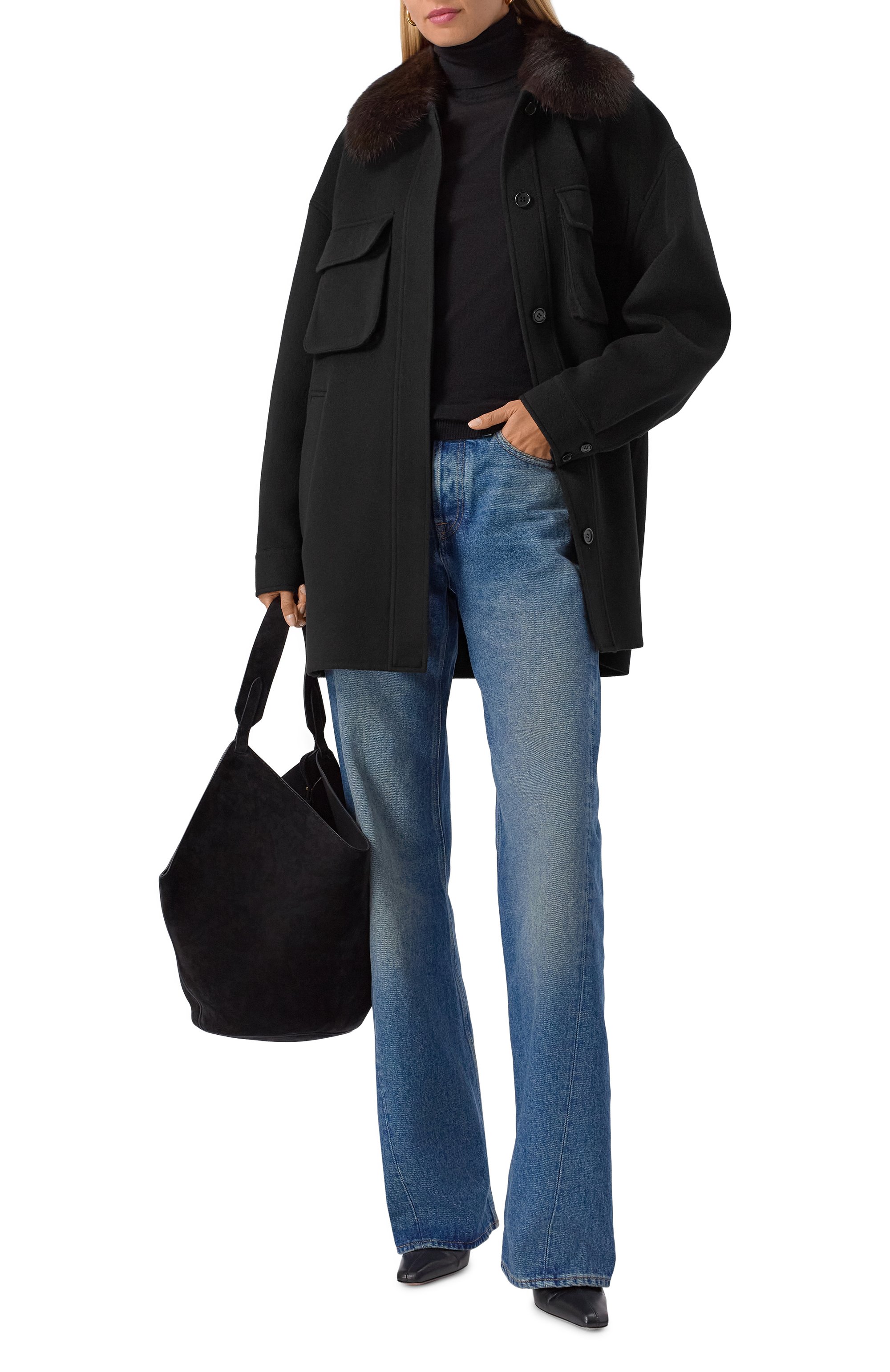 Пальто из шерсти и кашемира с отделкой из соболя MVST, арт. M25.1PW.0001, фото 2