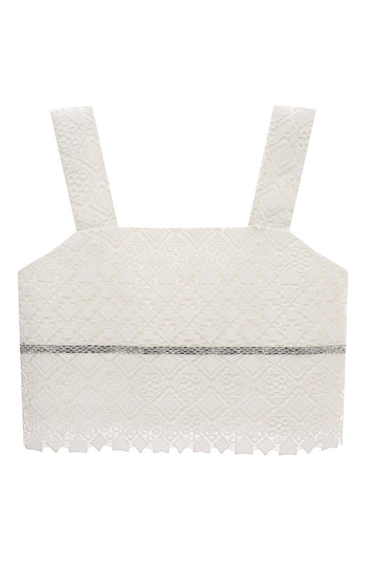 

Хлопковый топ Elie Saab junior, Кремовый