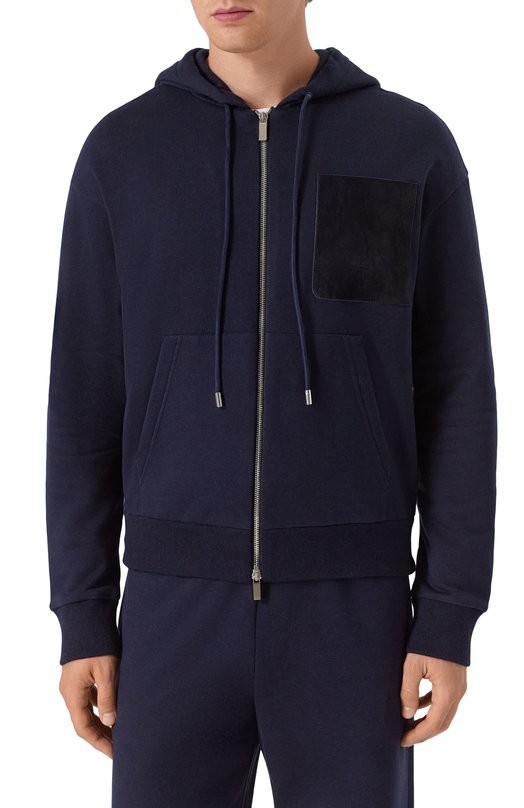 Толстовка из хлопка и кашемира Zilli SWS006M0176VEST00 Синий  SWS006M0176VEST00 Фото 3