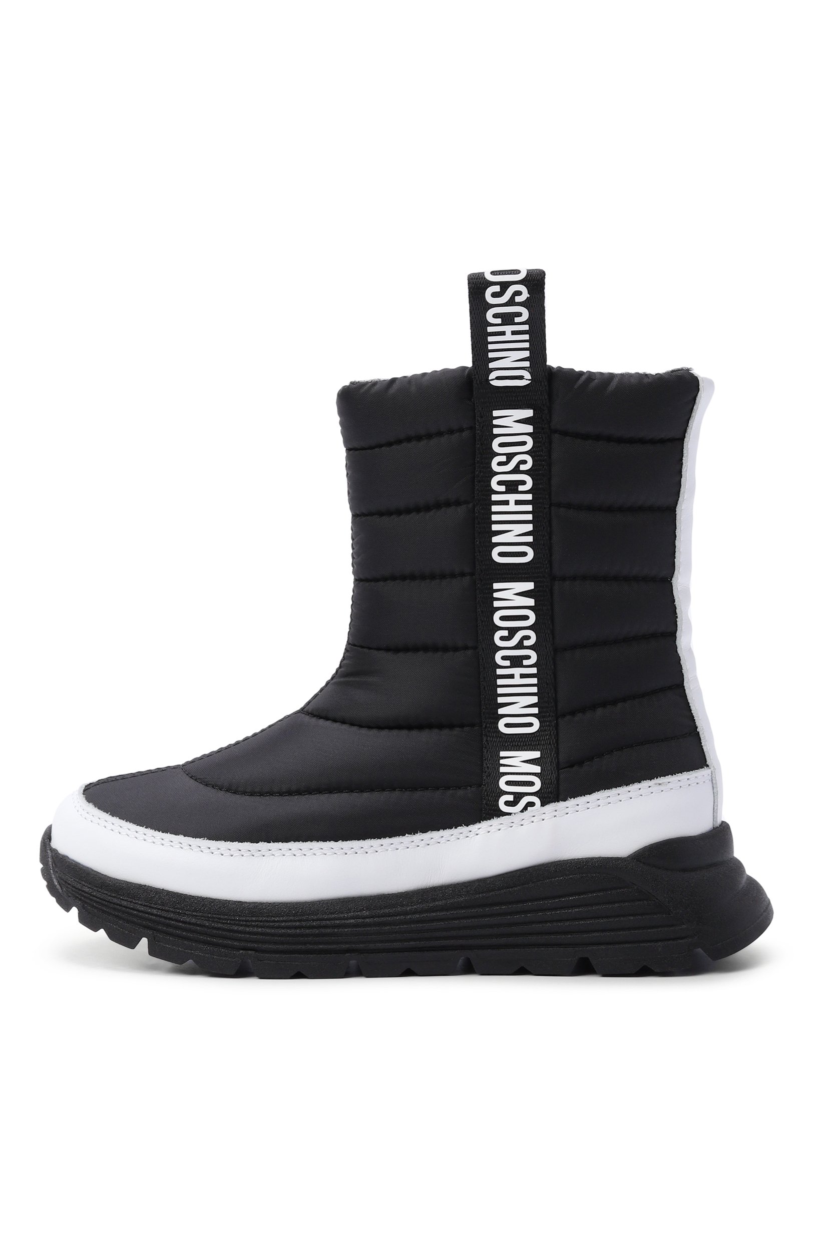 Утепленные сапоги MOSCHINO черного цвета по цене 29450 руб., арт. 84186/VAR2_002, фото 2 Утепленные сапоги MOSCHINO, арт. 84186/VAR2_002, фото 2
