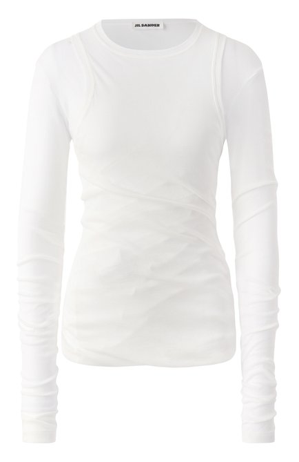 Женская хлопковый лонгслив JIL SANDER, арт. J02NH0012/J20249