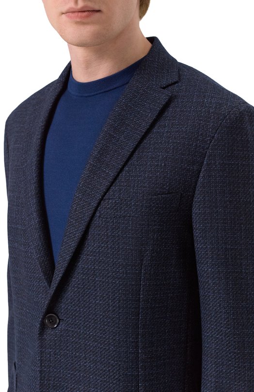 Шерстяной пиджак Zegna R850713/1D7SG0 Синий  R850713/1D7SG0 Фото 6