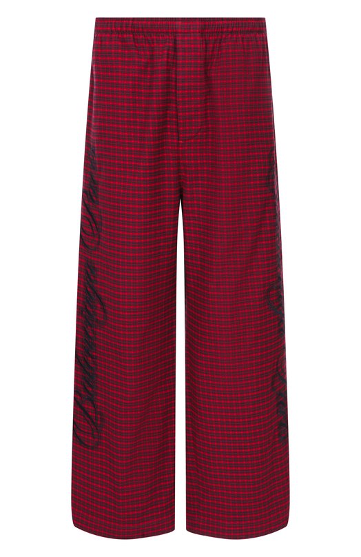 Хлопковые брюки Balenciaga 857655/TTM25 Красный 857655/TTM25