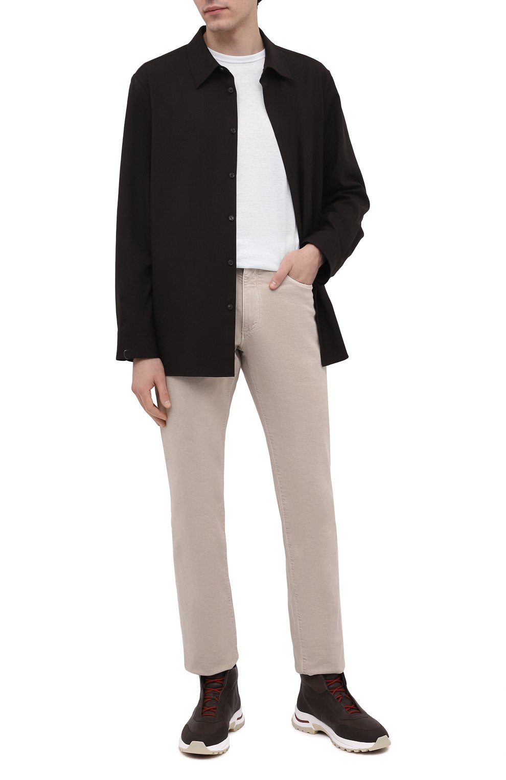 Кожаные ботинки trail mid walk LORO PIANA, арт. FAL9349, фото 2