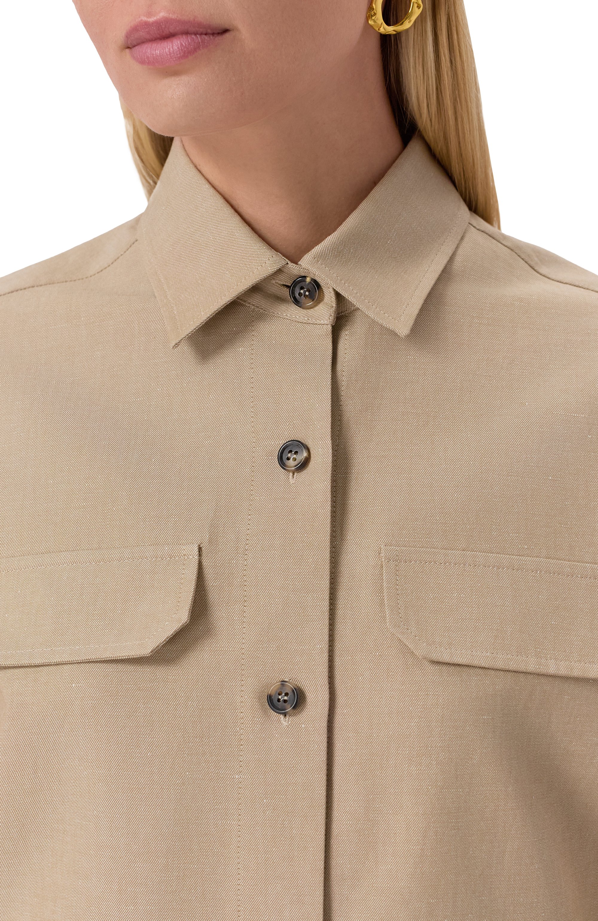 Рубашка из хлопка и льна MVST, арт. M25.2MW.B402, фото 5