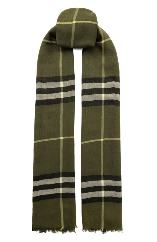 Шерстяной шарф Burberry 8112491 Хаки 8112491