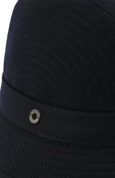 Женская кашемировая шляпа LORO PIANA синего цвета, арт. FAL2348 | Фото 3 (Материал: Текстиль, Кашемир, Шерсть; Материал сплава: Проставлено; Нос: Не проставле�но)