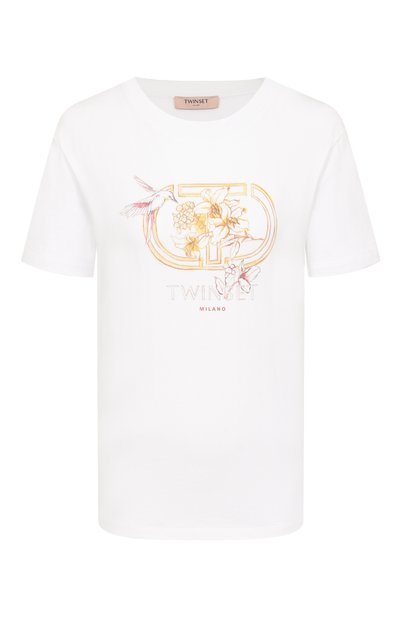 Женская хлопковая футболка TWINSET, арт. 251TP2075