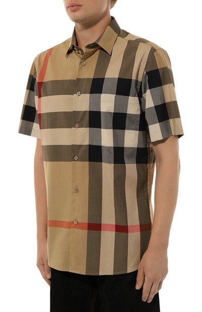 Хлопковая рубашка BURBERRY, арт. 8079591, фото 3