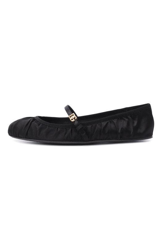 Текстильные балетки Vally Dolce & Gabbana CB0257/AD160 Чёрный  CB0257/AD160 Фото 4