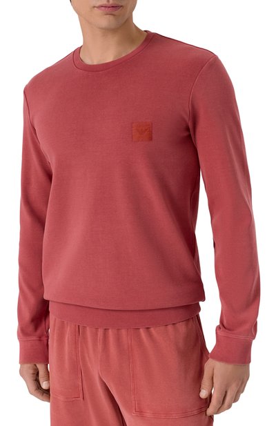Хлопковый свитшот EMPORIO ARMANI красного цвета по цене 14250 руб., арт. EM000522/AF10786, фото 3 Хлопковый свитшот EMPORIO ARMANI, арт. EM000522/AF10786, фото 3