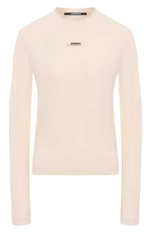 Хлопковый лонгслив Jacquemus 24ETSW00155/AJ00124 Кремовый 24ETSW00155/AJ00124