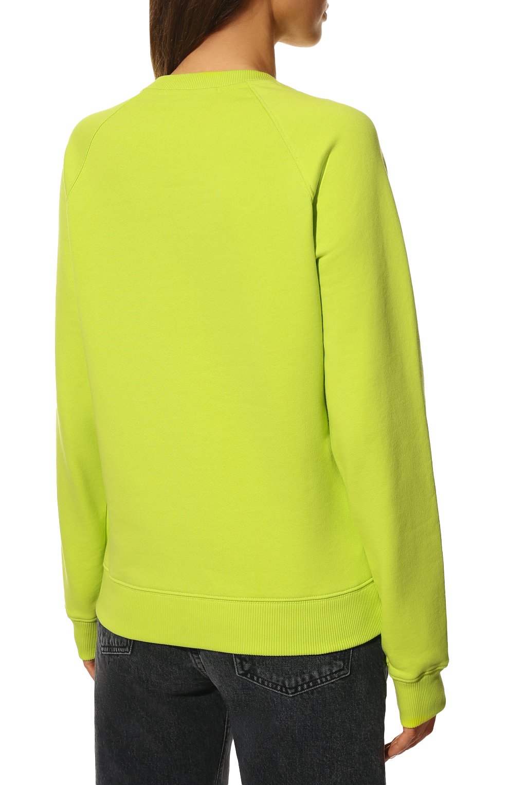 Хлопковый свитшот MSGM салатового цвета по цене 16950 руб., арт. 3241MDM513 227299, фото 4 Хлопковый свитшот MSGM, арт. 3241MDM513 227299, фото 4