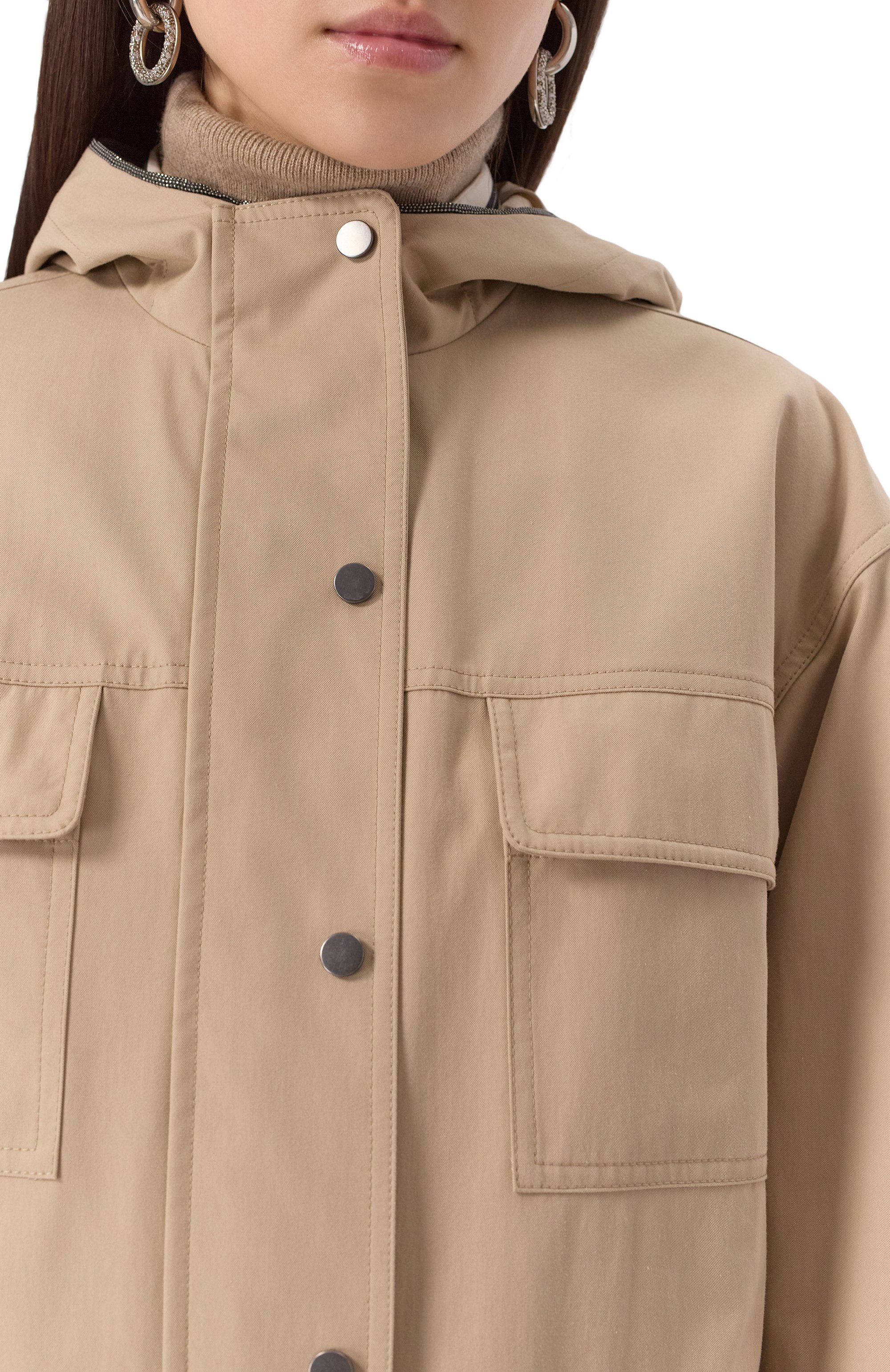 Хлопковый плащ BRUNELLO CUCINELLI, арт. MM5399821, фото 5