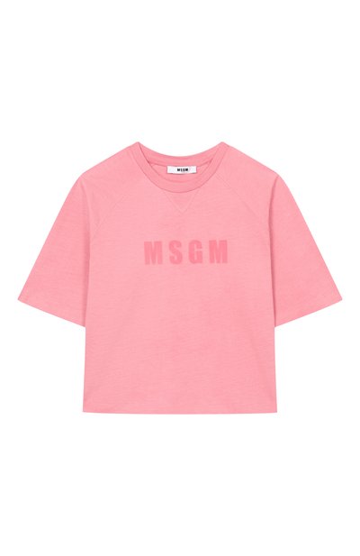 Хлопковая футболка MSGM KIDS, арт. S6MSJGTH157