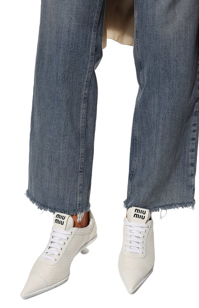 Комбинированные туфли MIU MIU, арт. 5E743D-77T-F0009-055, фото 3