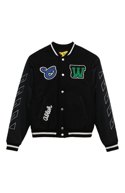 Шерстяной бомбер OFF-WHITE, арт. 0BEH001S24FAB001/12-12+/12-12+, фото 1