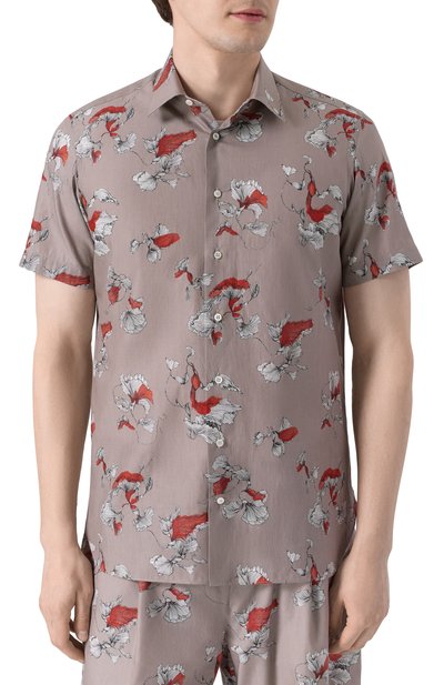 Рубашка изо льна и хлопка ZILLI, арт. SP0Z01M085024002F, фото 3