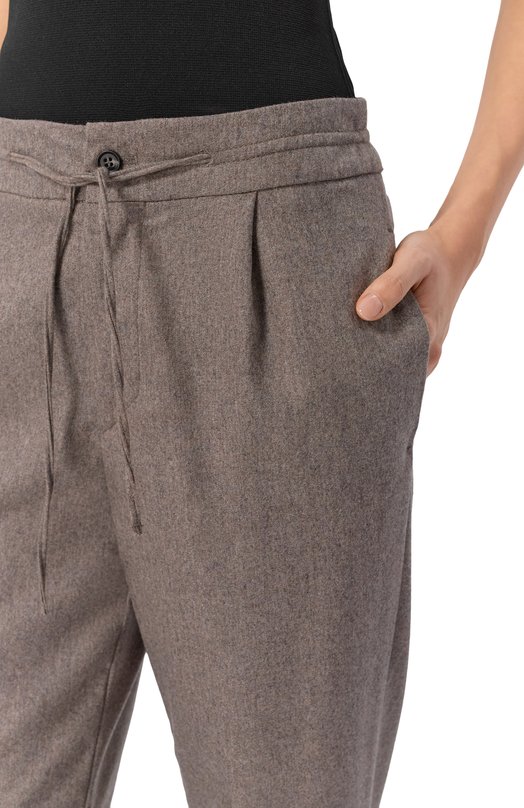 Брюки из шерсти и кашемира Loulou de Saison HARLEM Бежевый  HARLEM Фото 5