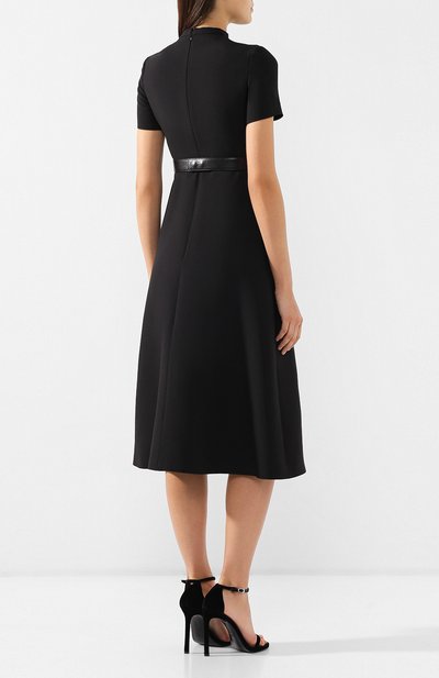 Платье из смеси шерсти и шелка VALENTINO черного цвета по цене 299500 руб., арт. RB3VAKY61CF, фото 4 Платье из смеси шерсти и шелка VALENTINO, арт. RB3VAKY61CF, фото 4