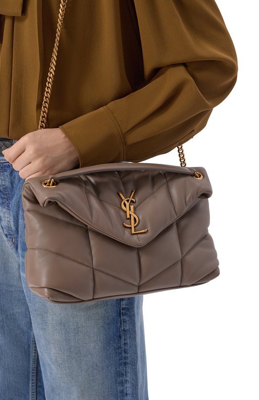 Сумка Puffer small Saint Laurent 577476/1EL07 Коричневый  577476/1EL07 Фото 2