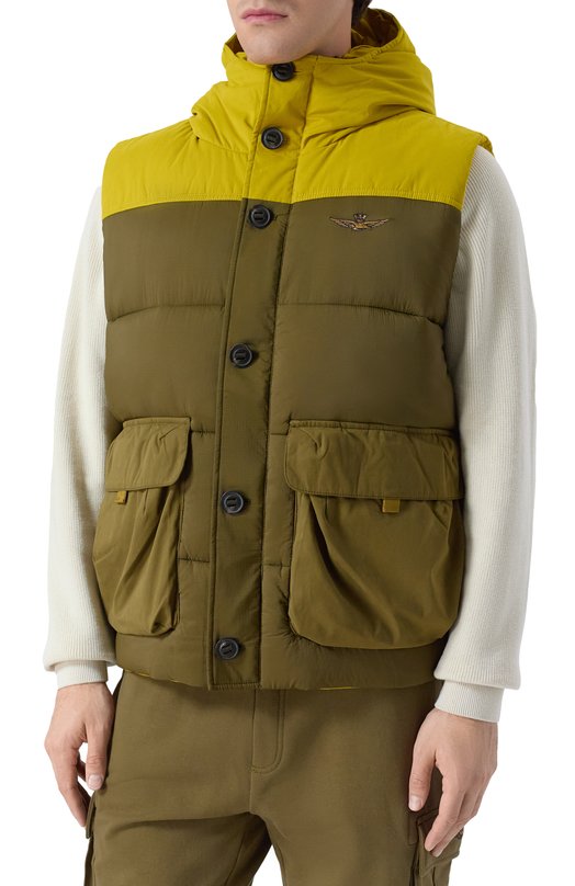 Утепленный жилет Aeronautica Militare AB3017UCT04211 Хаки  AB3017UCT04211 Фото 3