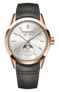 Часы freelancer complete calendar rose gold RAYMOND WEIL бесцветного цвета по цене 441100 руб., арт. 2766-PC5-64001, фото 1 Часы freelancer complete calendar rose gold RAYMOND WEIL, арт. 2766-PC5-64001, фото 1
