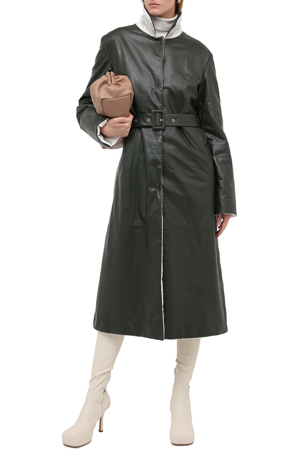 Кожаное пальто JIL SANDER, арт. JSPR651071-WRL00002A, фото 3