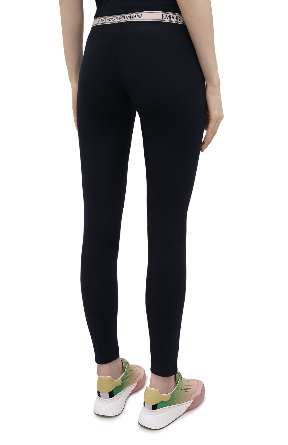 Хлопковые легинсы EMPORIO ARMANI темно-синего цвета по цене 7270 руб., арт. 164162/1A227, фото 4 Хлопковые легинсы EMPORIO ARMANI, арт. 164162/1A227, фото 4