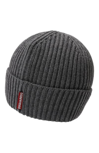 Комплект из шапки и перчаток DSQUARED2 серого цвета по цене 39000 руб., арт. KNM0078/01W06757, фото 3 Комплект из шапки и перчаток DSQUARED2, арт. KNM0078/01W06757, фото 3