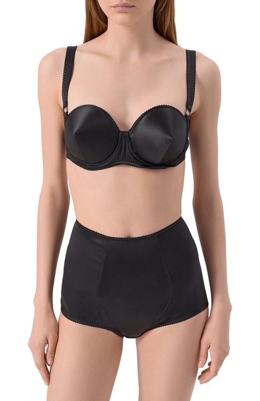 Шелковый бюстгальтер-балконет Dolce & Gabbana 01B12T/0N06G Чёрный  01B12T/0N06G Фото 2