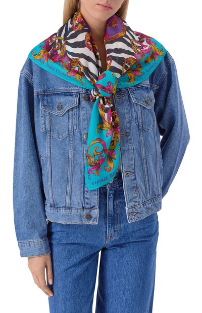 Платок из шерсти и шелка VERSACE JEANS COUTURE, арт. 78HA7H02/ZG355, фото 2