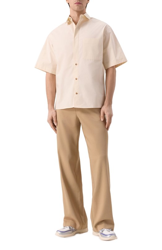 Брюки из вискозы MSGM 3840MP01X/257106 Бежевый  3840MP01X/257106 Фото 2