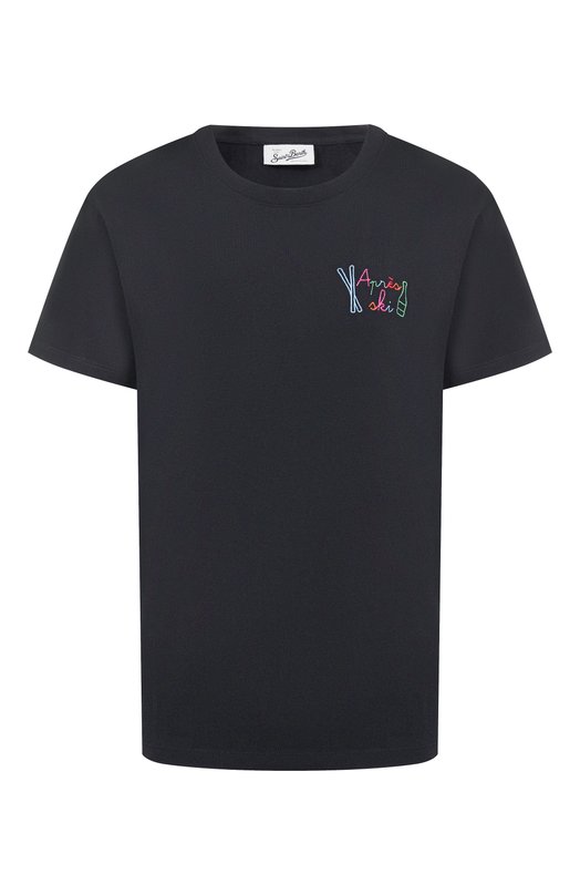 Хлопковая футболка MC2 Saint Barth EMI0002-03566I/EMILIE W Чёрный EMI0002-03566I/EMILIE W