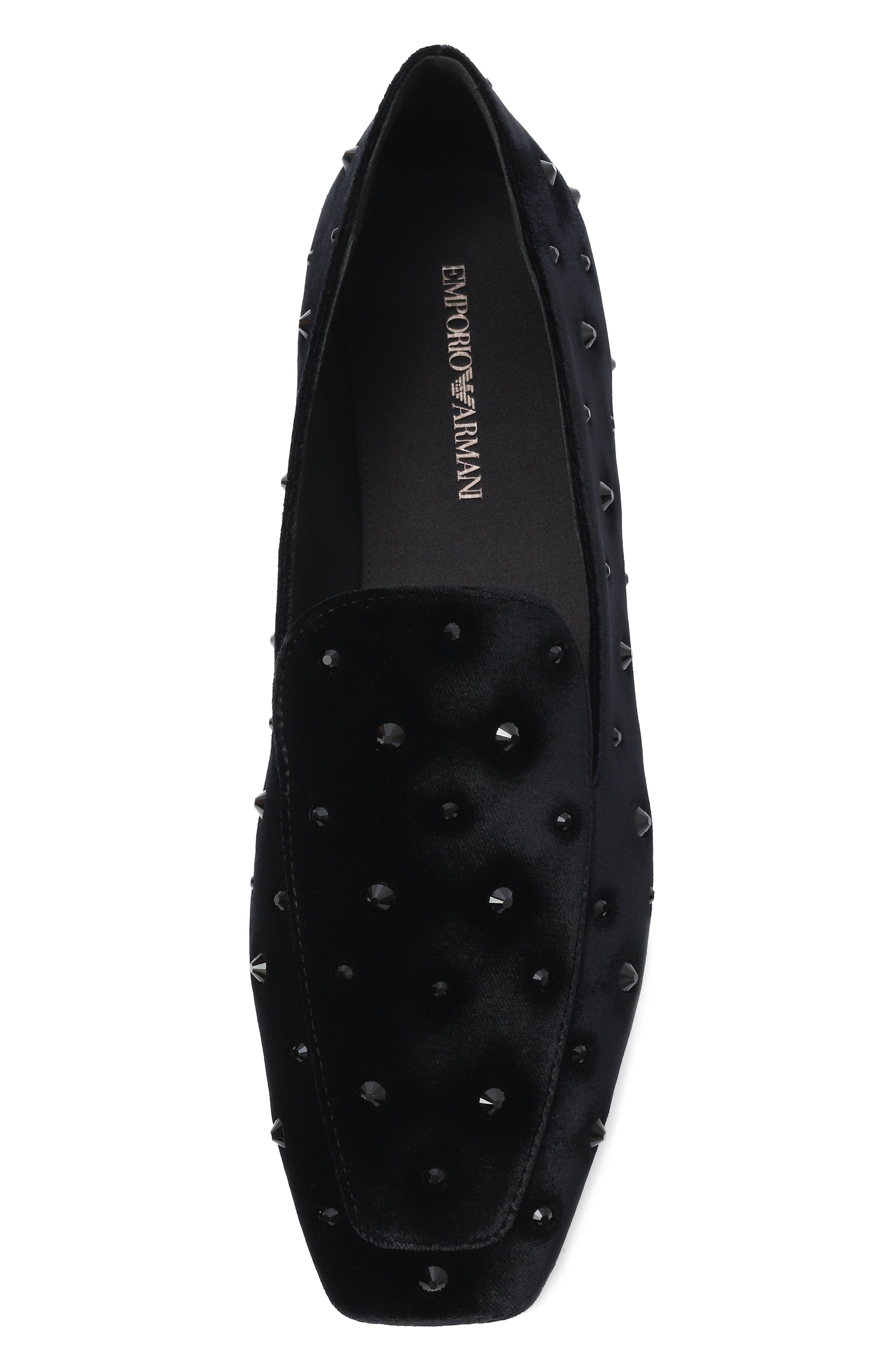 Текстильные лоферы EMPORIO ARMANI черного цвета по цене 74750 руб., арт. X3A110/XR321, фото 6 Текстильные лоферы EMPORIO ARMANI, арт. X3A110/XR321, фото 6