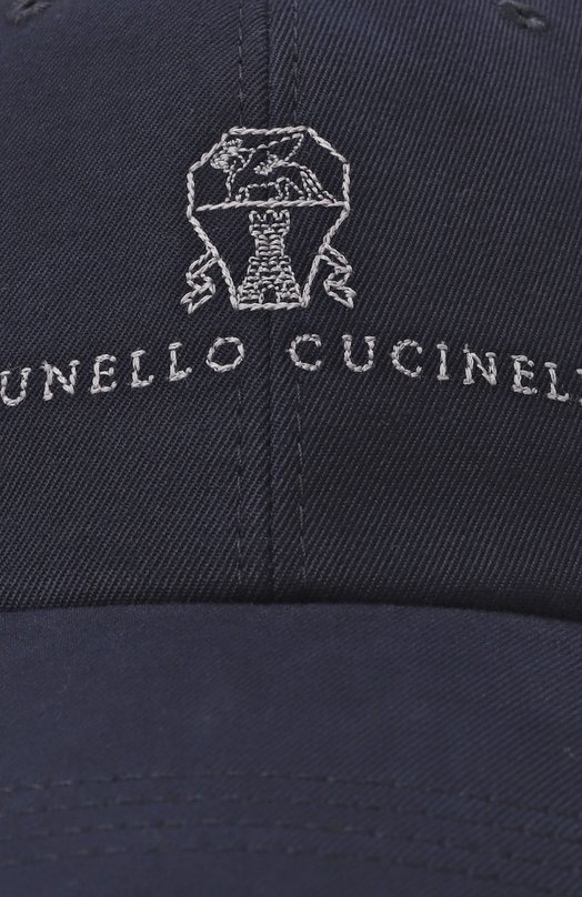 Хлопковая бейсболка Brunello Cucinelli M252D9850 Синий  M252D9850 Фото 4