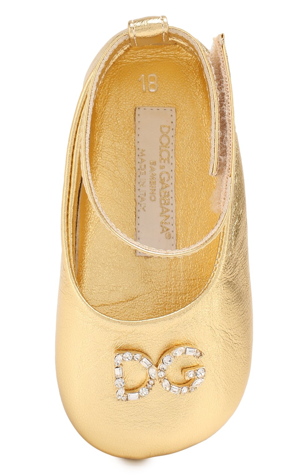 Кожаные пинетки DOLCE & GABBANA, арт. DK0065/A6C66, фото 4