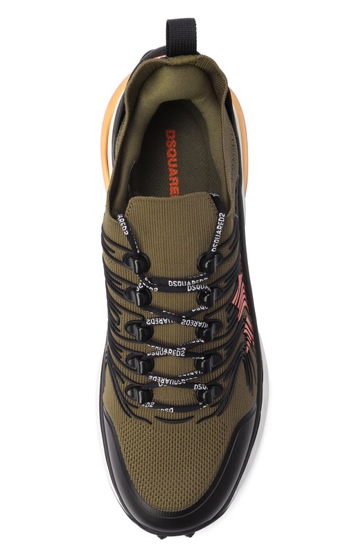 Текстильные кроссовки Bubble Dsquared2 SNM0446/59208414 Хаки  SNM0446/59208414 Фото 6