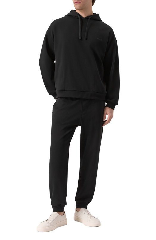 Хлопковое худи Zegna N6MH0/194 Чёрный  N6MH0/194 Фото 2