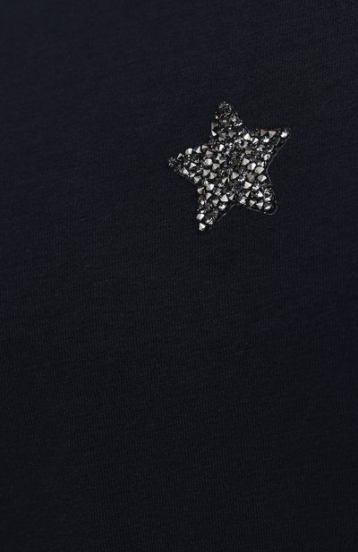 Хлопковая футболка LORENA ANTONIAZZI темно-синего цвета по цене 17150 руб., арт. P2155TS025/9999, фото 5 Хлопковая футболка LORENA ANTONIAZZI, арт. P2155TS025/9999, фото 5