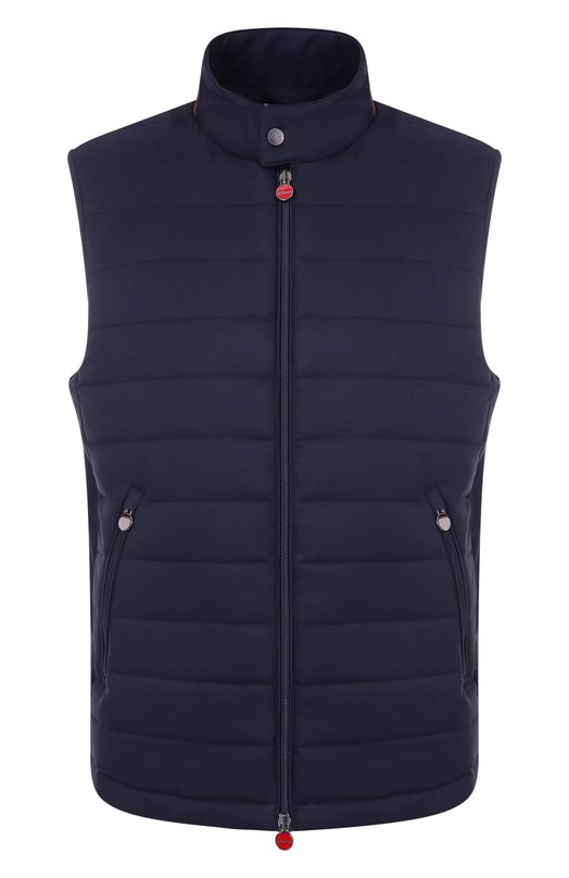 Утепленный жилет Kiton UW2195V0422H02/62-68 Синий UW2195V0422H02/62-68