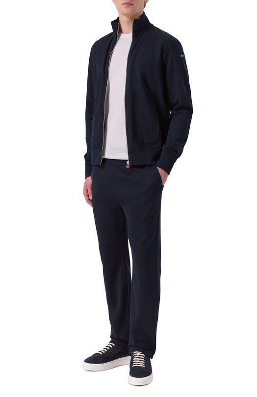 Брюки из хлопка и шелка Kiton UMKY02403 Синий  UMKY02403 Фото 2