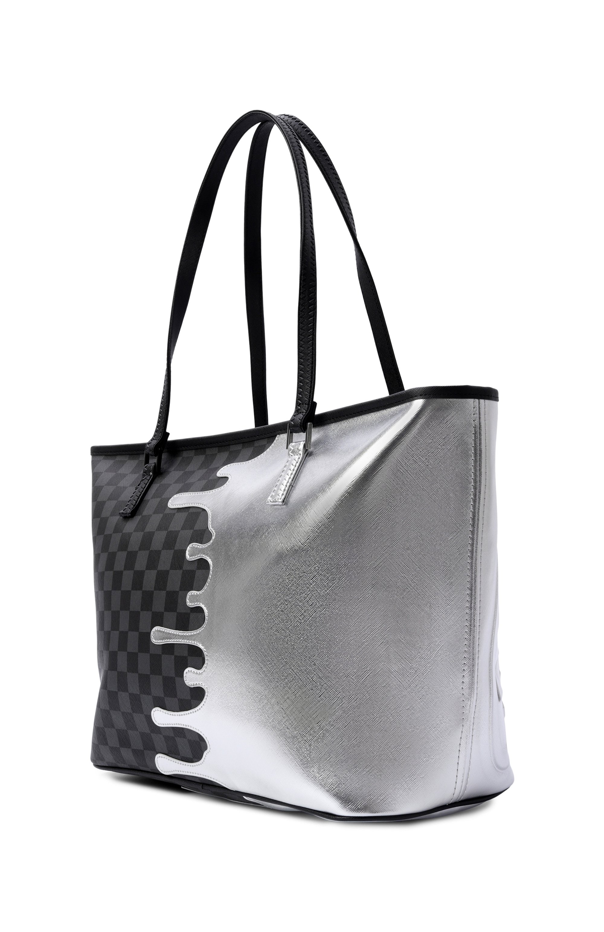 Сумка silver side drip black check SPRAYGROUND, арт. 910T8930NSZ/SILVER SIDE DRIP BLACK CHECK T0TE, фото 2