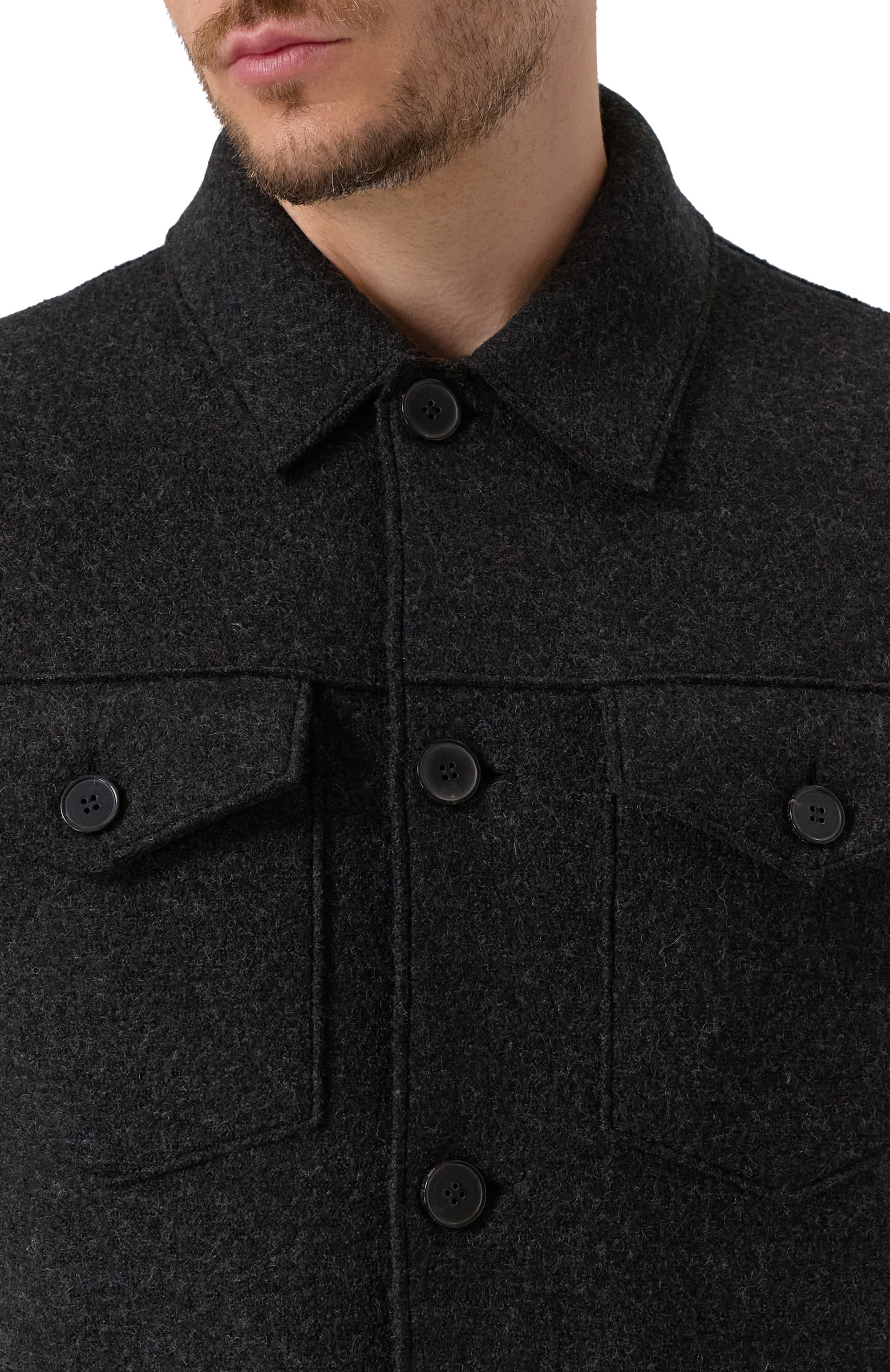 Шерстяная куртка-рубашка HARRIS WHARF LONDON, арт. C9331MLC, фото 5