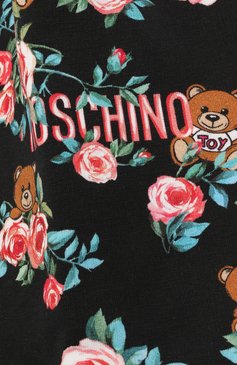 Детского хлопковая шапка MOSCHINO черного цвета, арт. HDX010/LDB69 | Фото 3 (Материал: Текстиль, Хлопок)